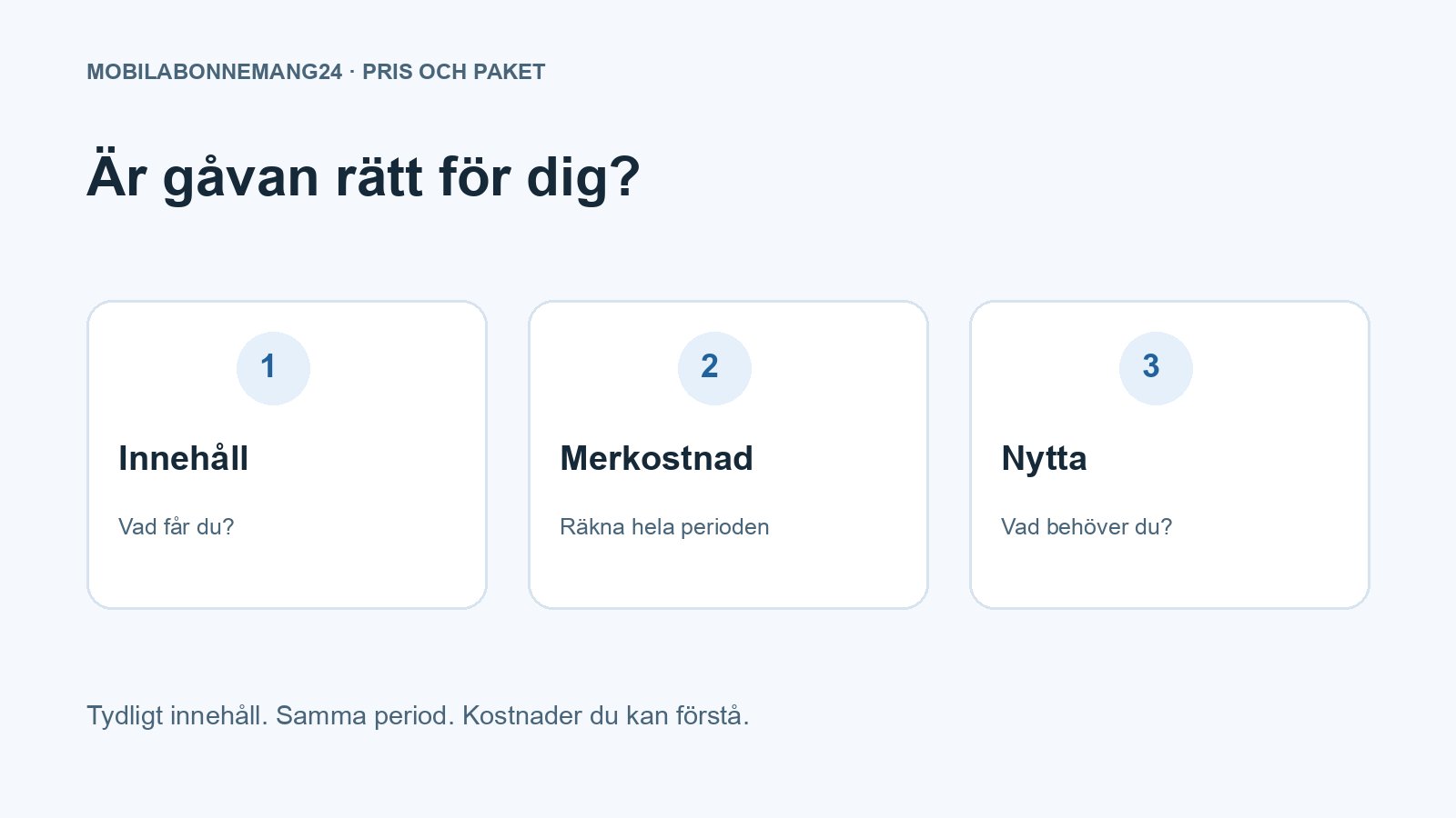 Är gåvan rätt för dig?: Innehåll, Merkostnad, Nytta. Redaktionell beslutsillustration.