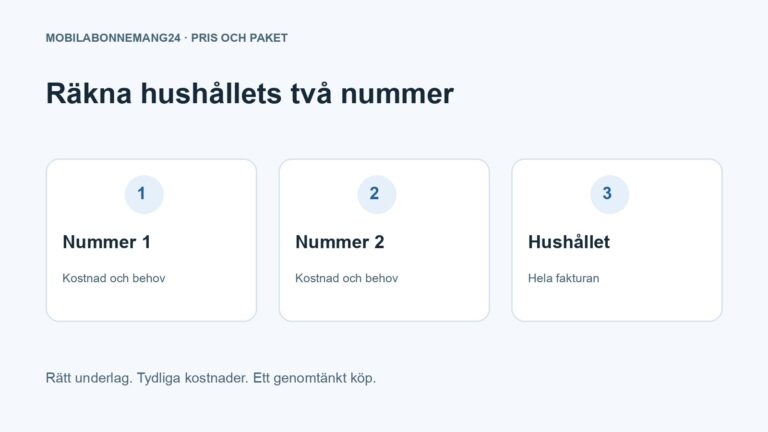 Räkna hushållets två nummer: Nummer 1, Nummer 2, Hushållet. Redaktionell beslutsillustration.