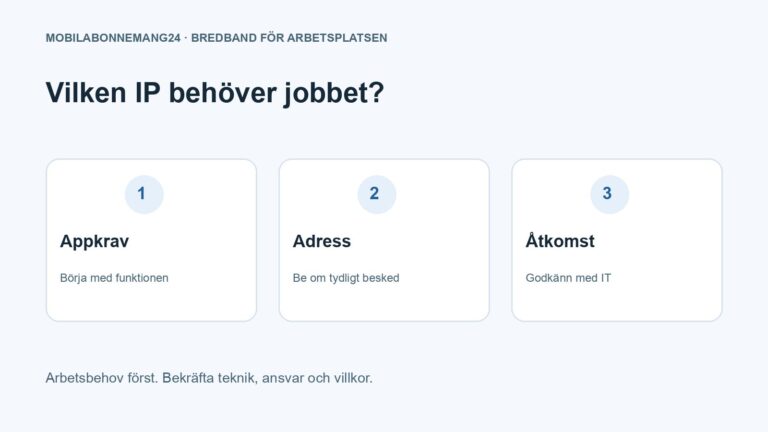 Vilken IP behöver jobbet?: Appkrav, Adress, Åtkomst. Redaktionell beslutsillustration.