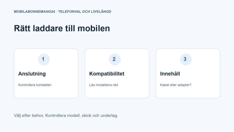 Rätt laddare till mobilen: Anslutning, Kompatibilitet, Innehåll. Redaktionell beslutsillustration.